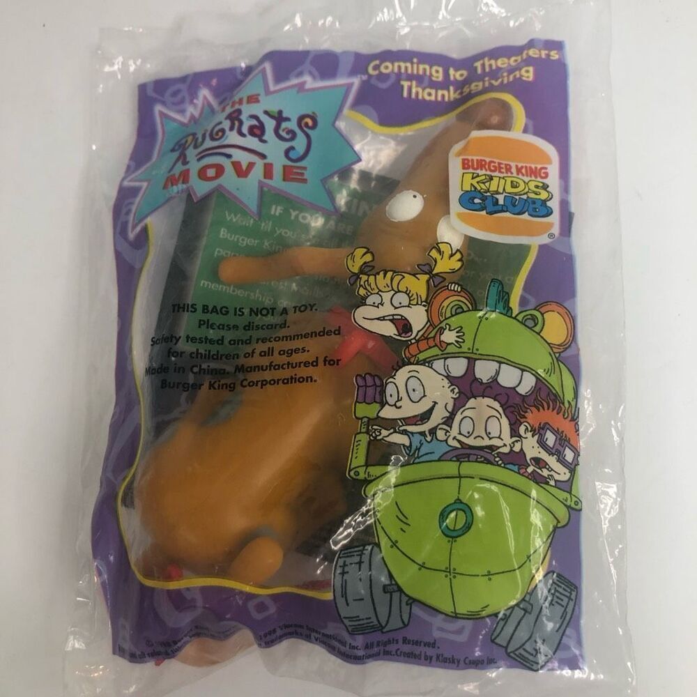 1998 burger king kids club toy the rugrats movie spike the dog sealed